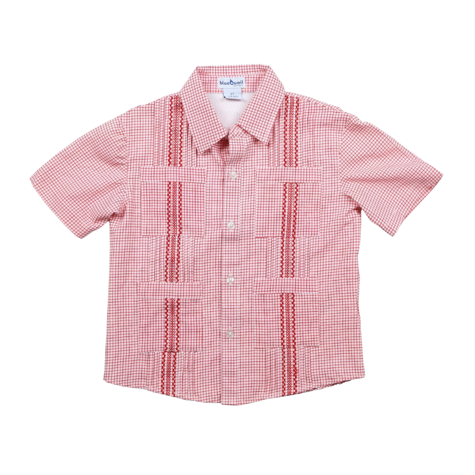 Guayabera - Gameday Red Short Sleeve Shirt