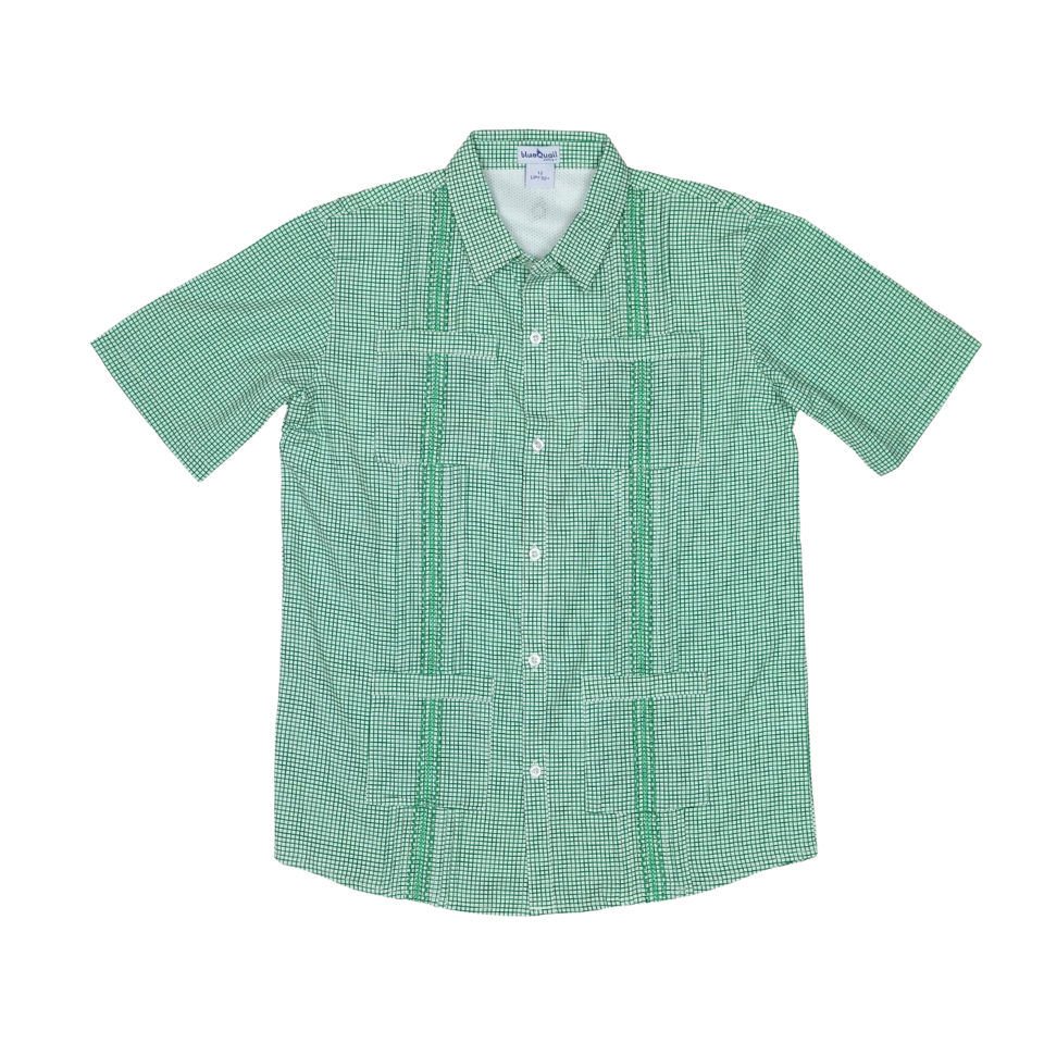 Guayabera - Classic Green Short Sleeve Shirt
