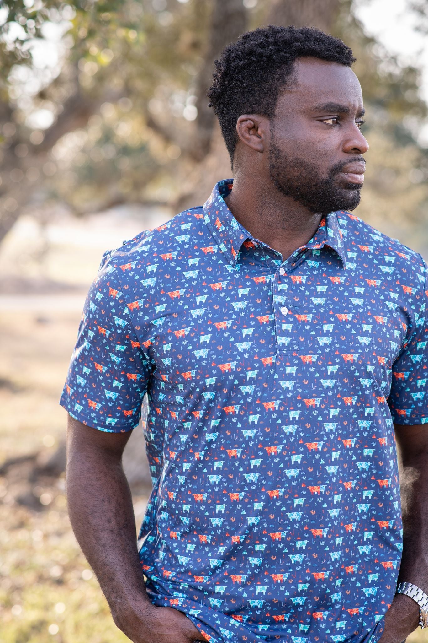 Men's - Cattle Ranch Polo Short Sleeve Shirt