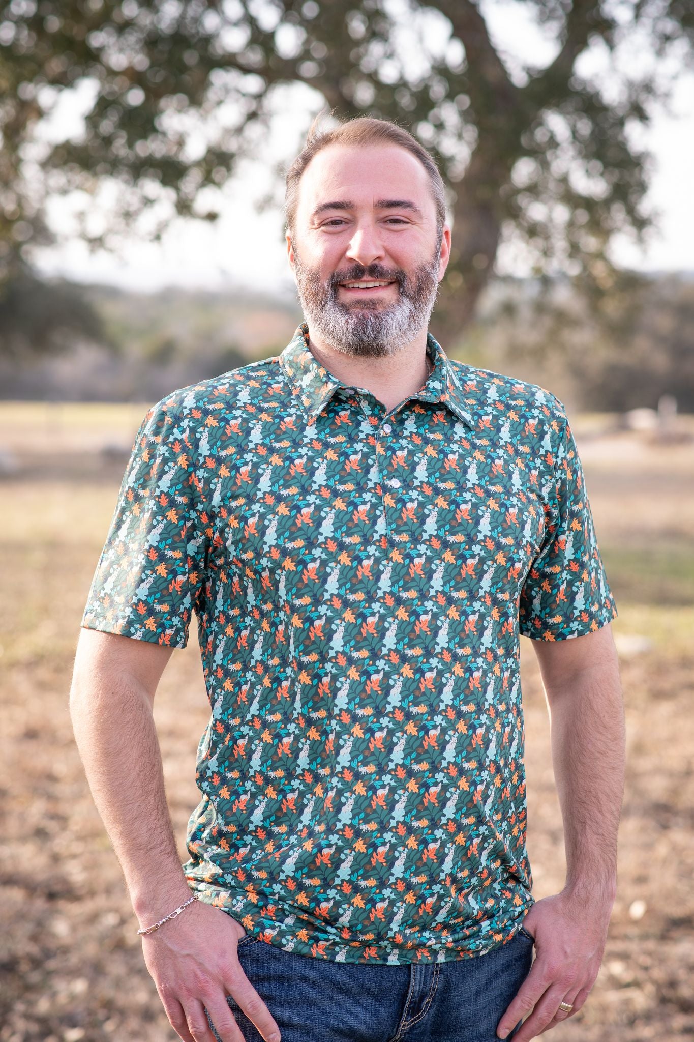 Men's - Fall Foliage Polo Short Sleeve Shirt