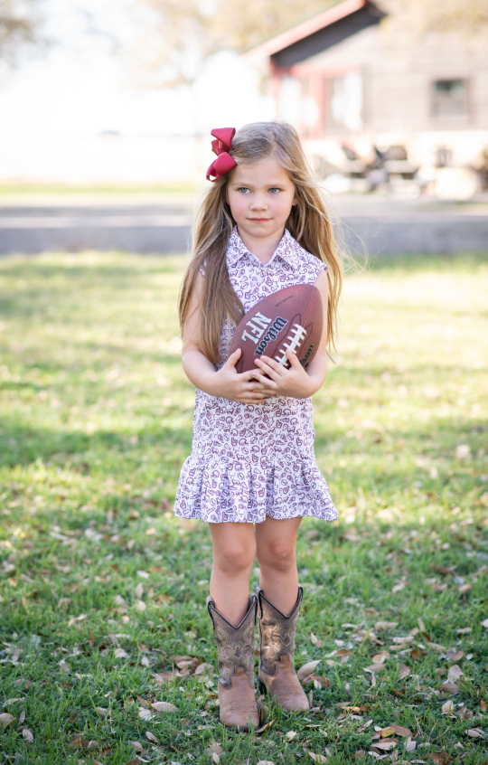 Kickoff Maroon Polo Sleeveless Dress