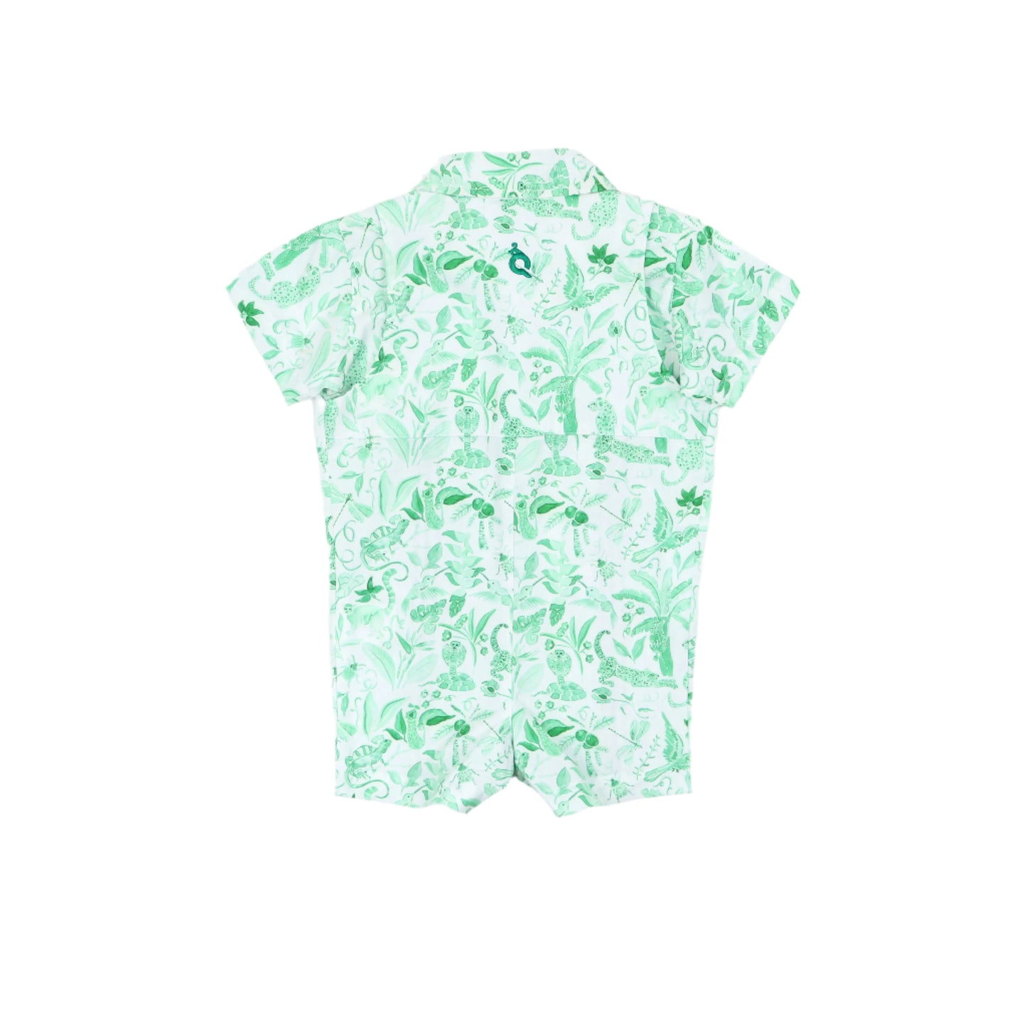 Guayabera - Jade Jungle Short Sleeve Romper