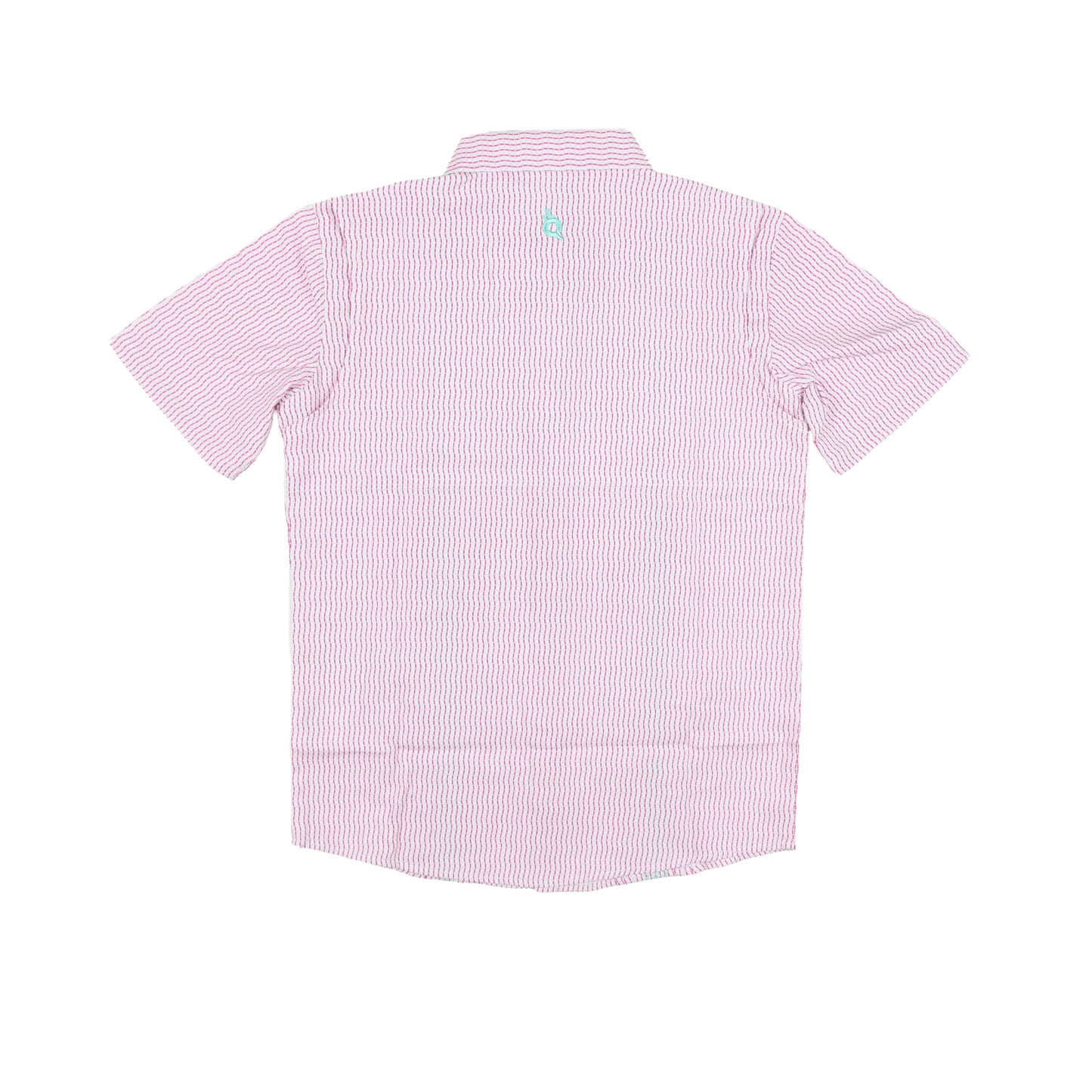 Guayabera - Pink Mint Wave Check Short Sleeve Shirt