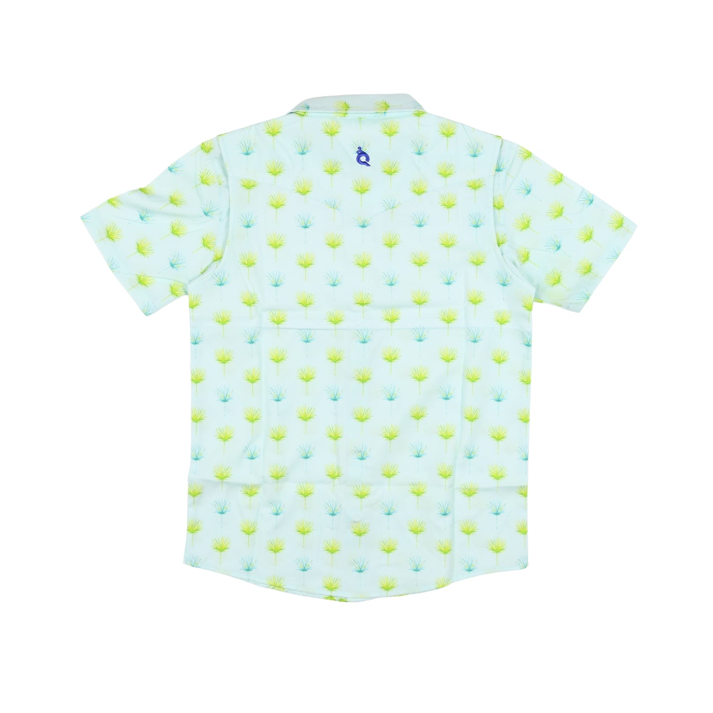 Palm Leaves Pearl Snap Short Sleeve Shirt