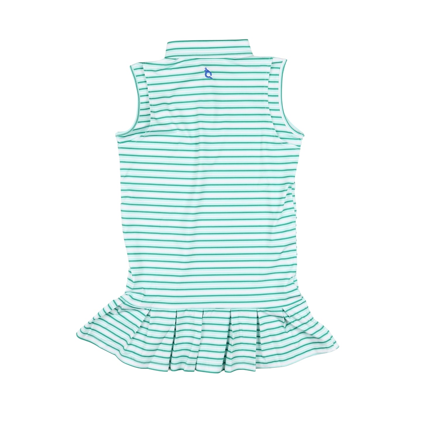 Emerald Stripe Polo Sleeveless Dress
