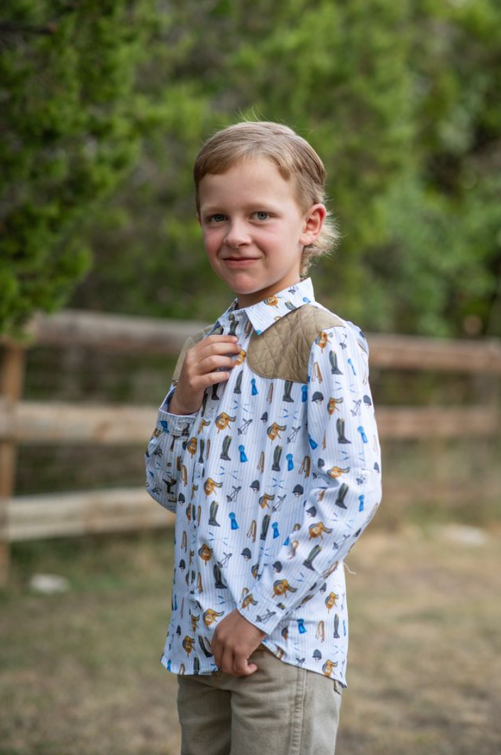 Equestrian Tack Long Sleeve Shirt