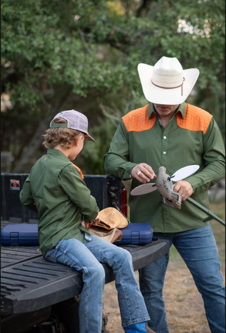 Post Oak & Blaze Orange Long Sleeve Shirt