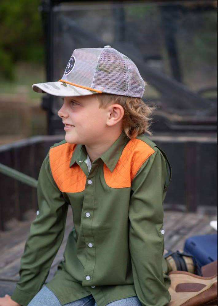 Post Oak & Blaze Orange Long Sleeve Shirt