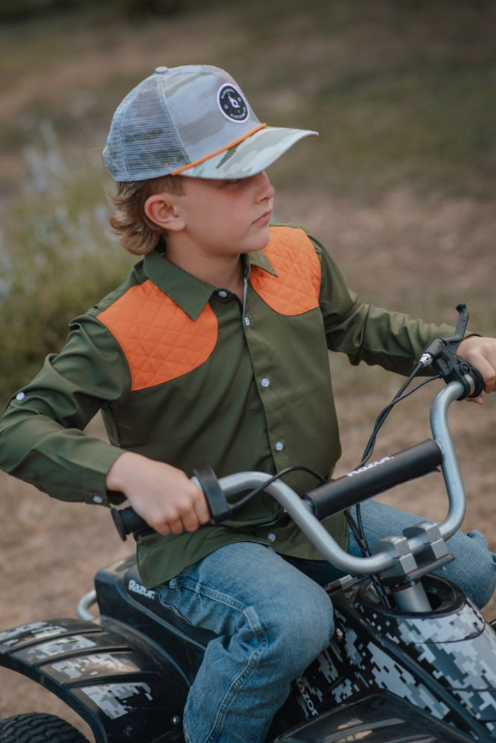 Post Oak & Blaze Orange Long Sleeve Shirt