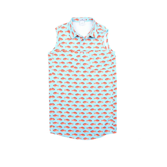 Red Snapper Sleeveless Dress