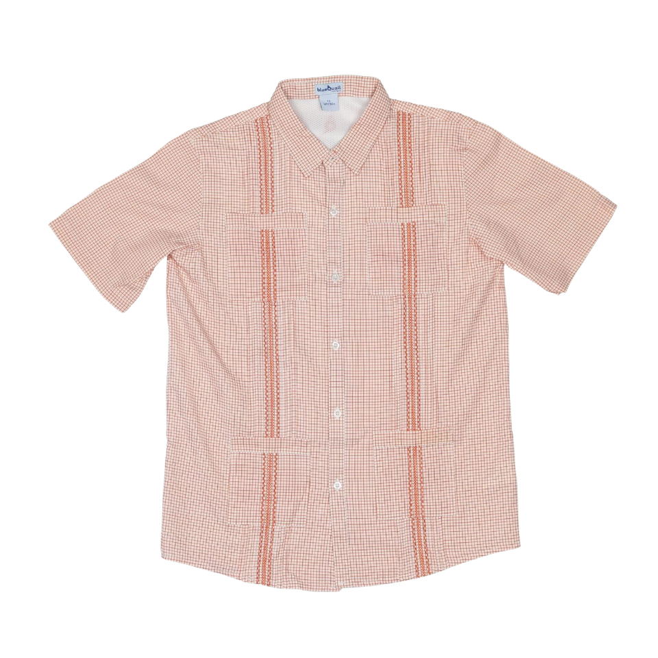 Guayabera - Classic Orange Short Sleeve Shirt