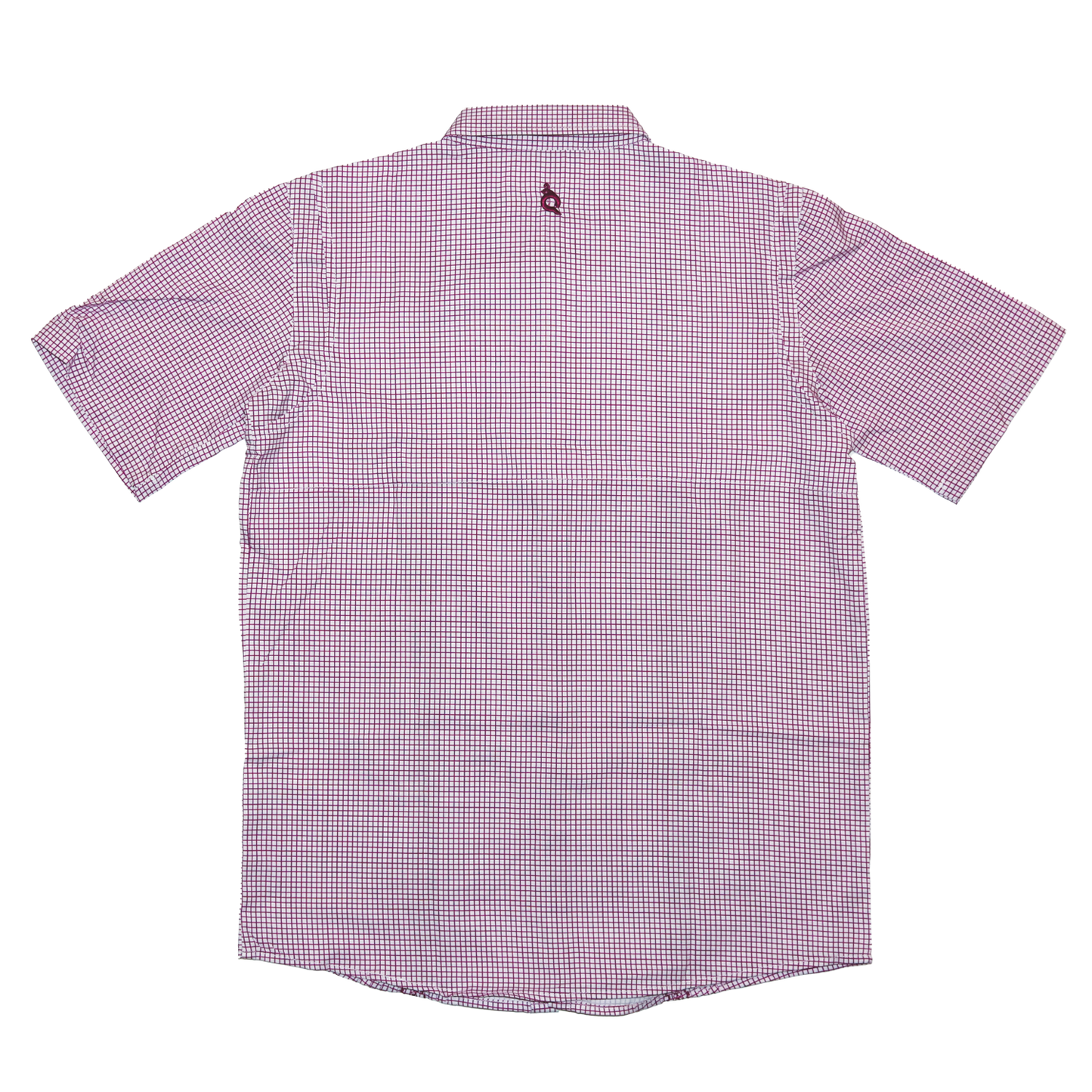 Kids or Mens Gameday Guayabera print in Crimson Red with UPF 50+ sun protection by BlueQuail Clothing Co.