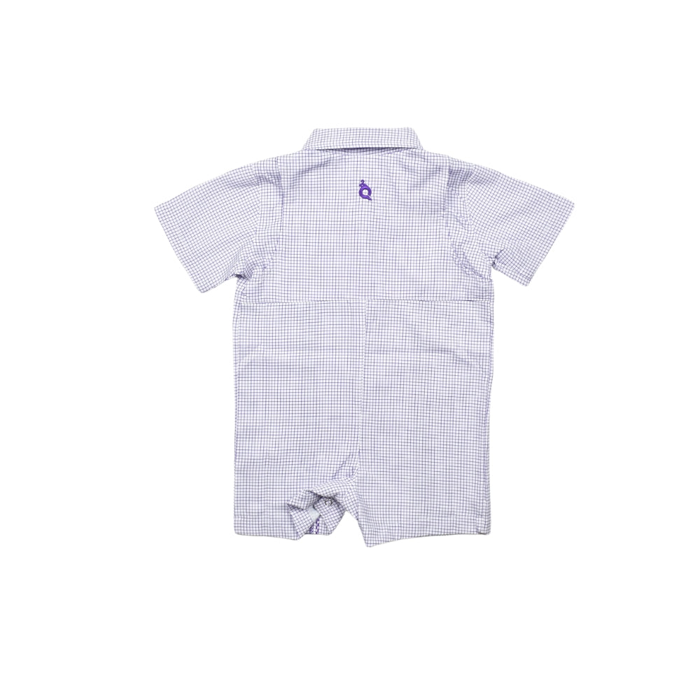 Guayabera - Gameday Purple Short Sleeve Romper