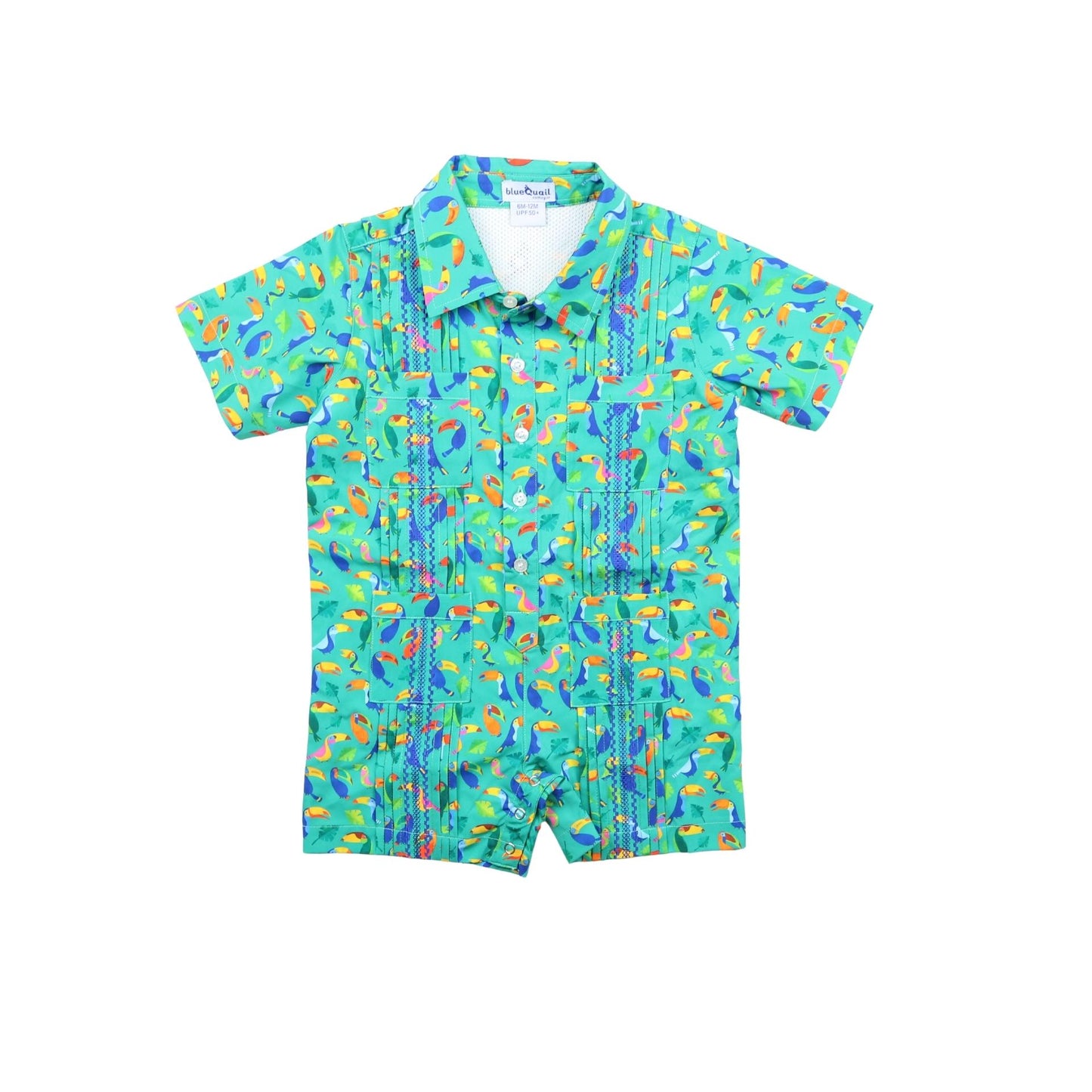 Guayabera - Toucans Short Sleeve Romper
