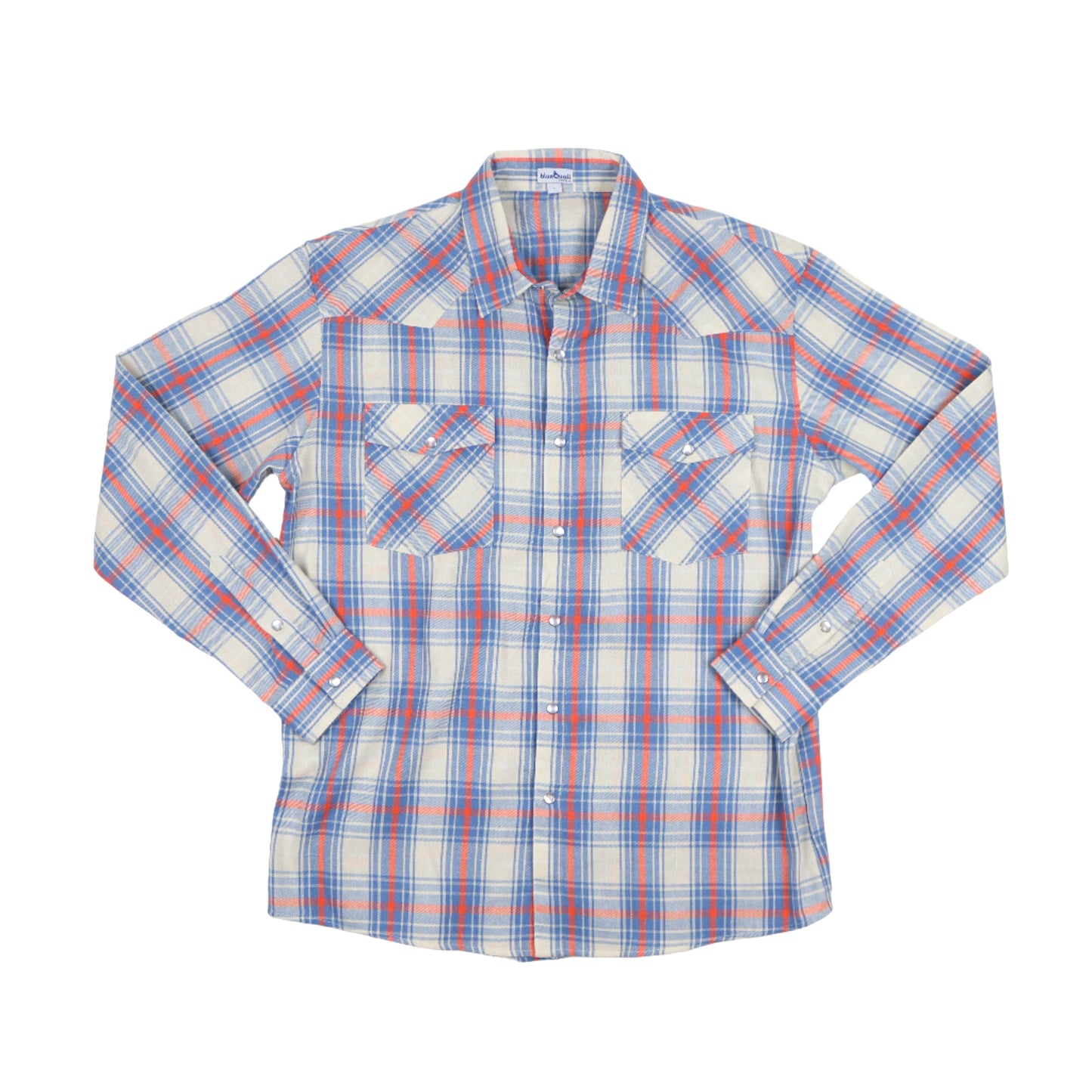 Men's - All American Plaid Pearl Snap Long Sleeve Flannel Shirt