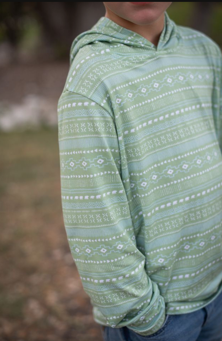 Aztec Stripe Lightweight Performance Hoodie