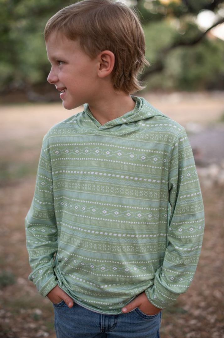 Aztec Stripe Lightweight Performance Hoodie