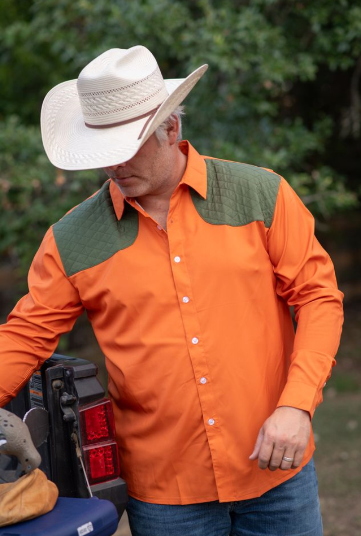 Men's - Blaze & Green Long Sleeve Shirt