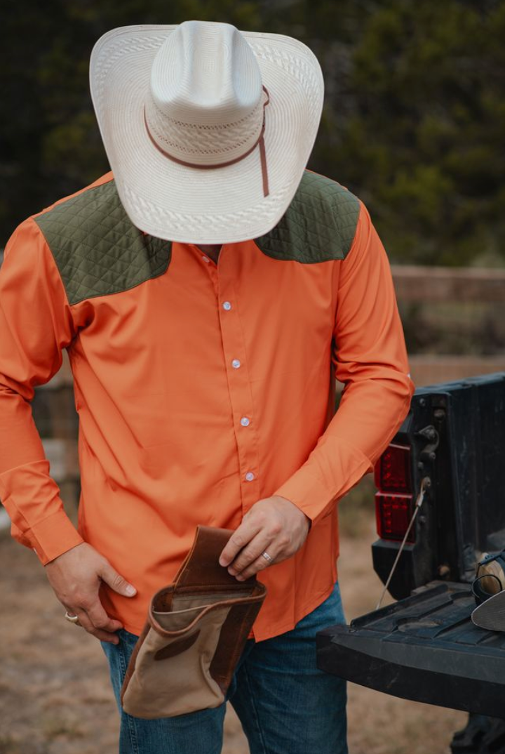 Men's - Blaze & Green Long Sleeve Shirt