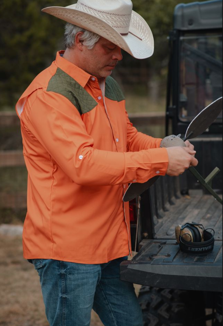 Men's - Blaze & Green Long Sleeve Shirt