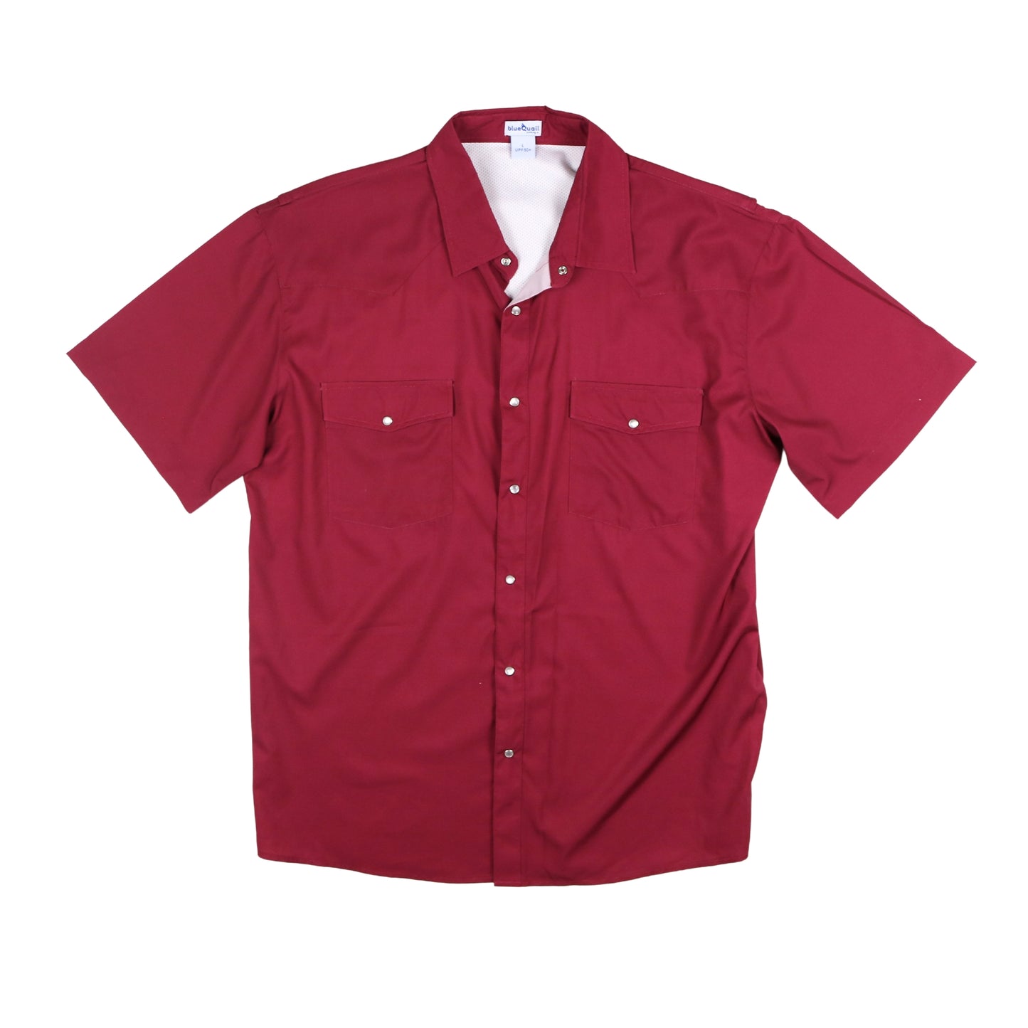 Men's - Classic Maroon Pearl Snap Short Sleeve Shirt