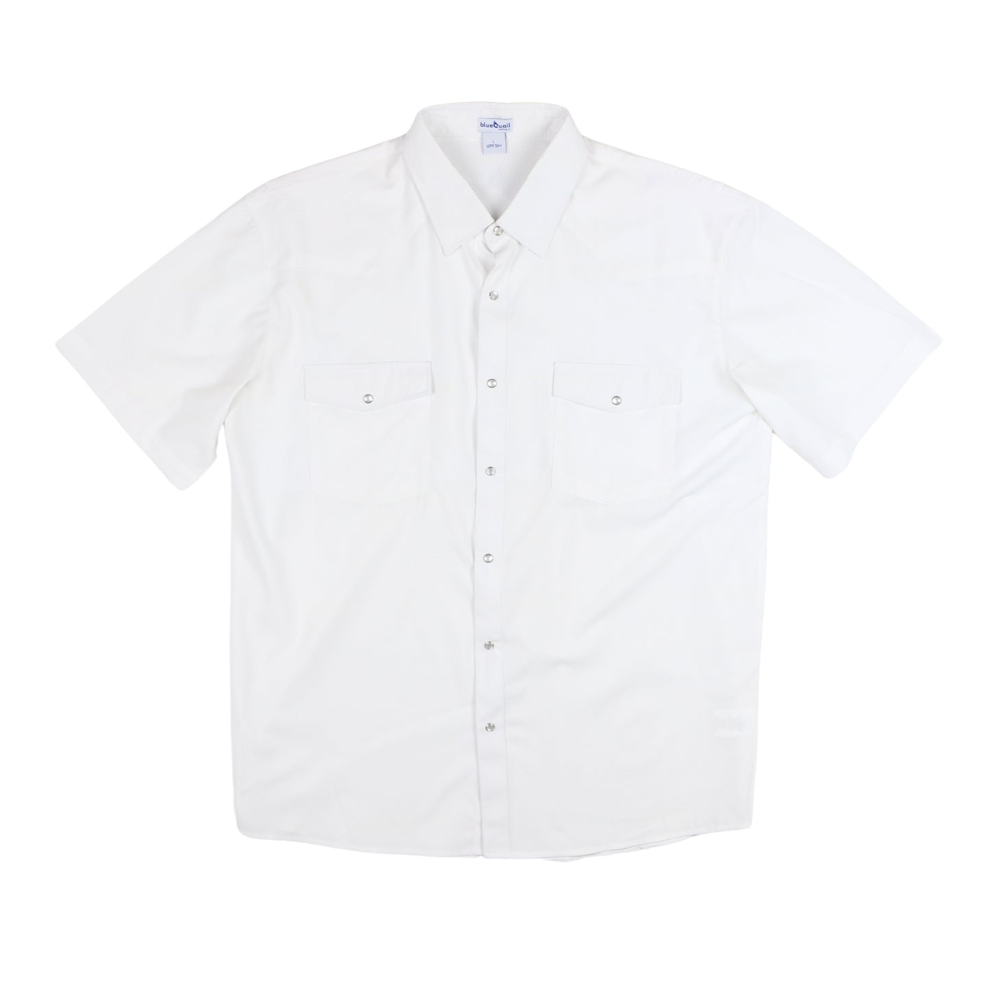 Men's - Classic White Pearl Snap Short Sleeve Shirt