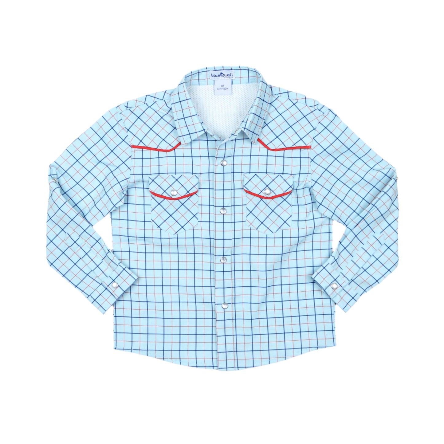 Tattersall Pearl Snap Long Sleeve Shirt