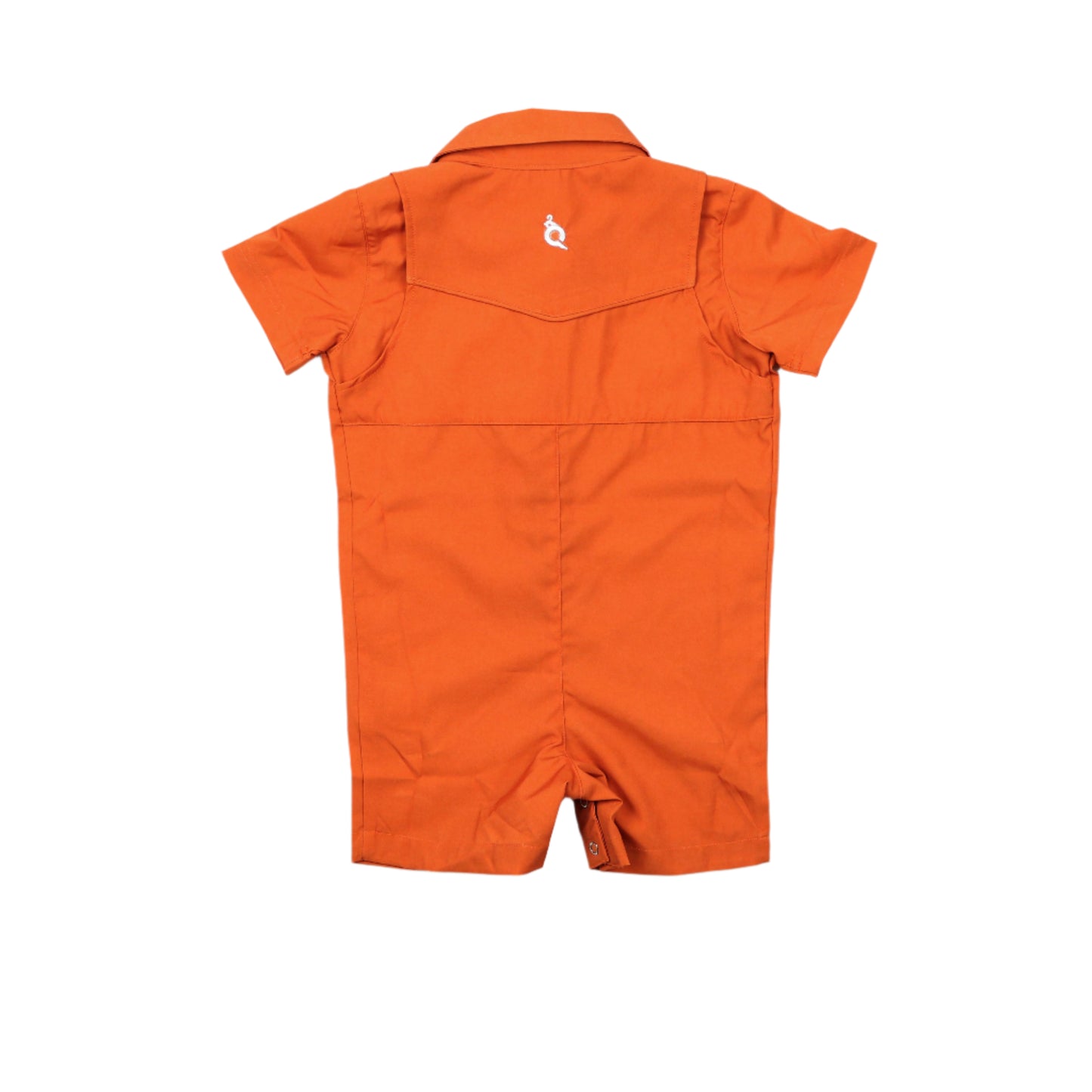 Gameday Burnt Orange Pearl Snap Romper