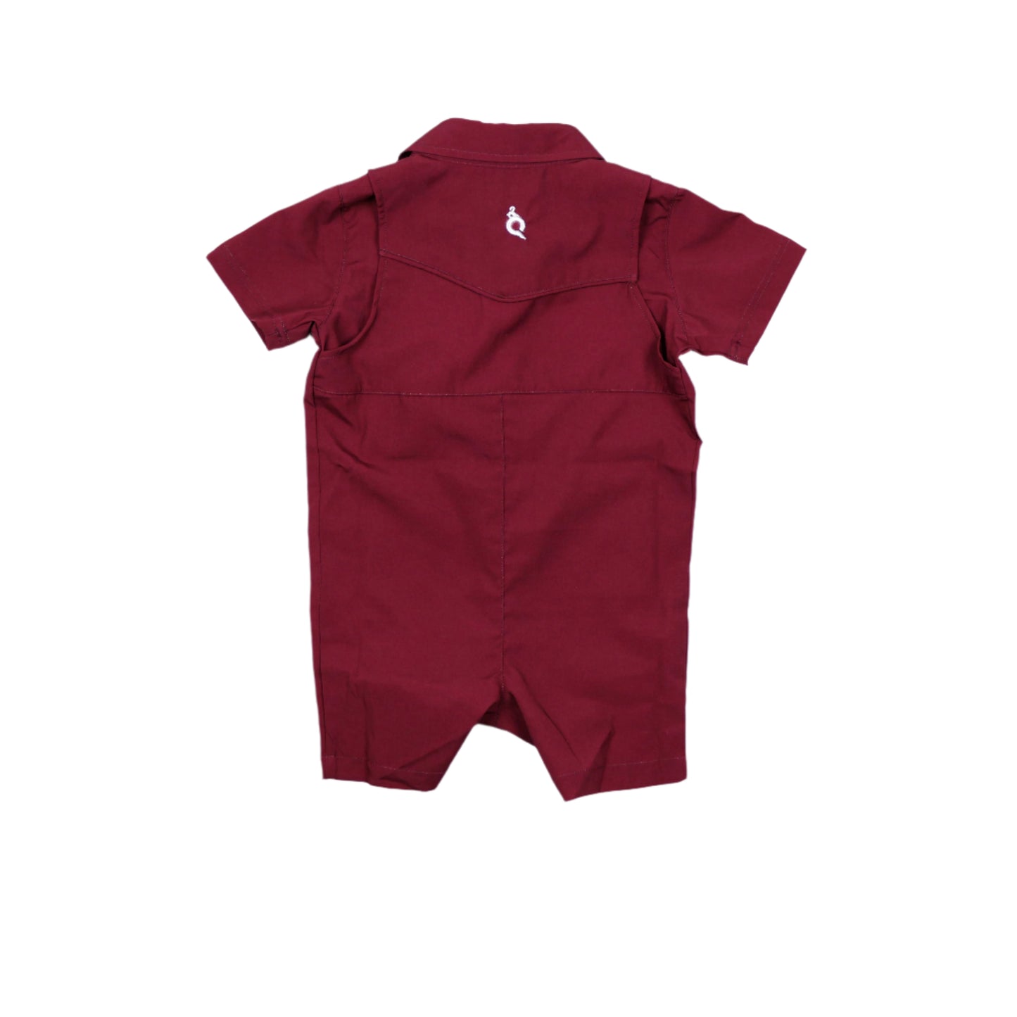 Gameday Maroon Pearl Snap Romper