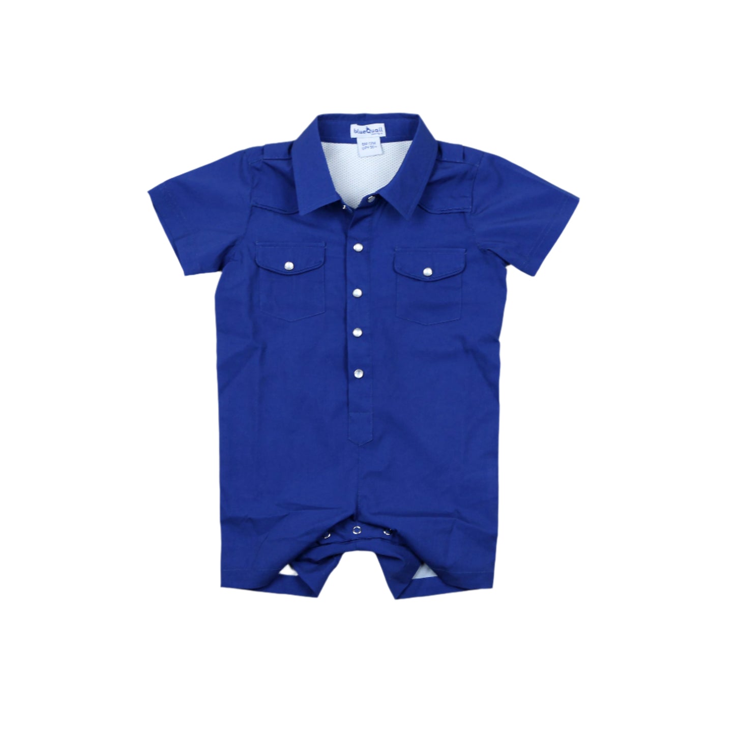 Gameday Navy Pearl Snap Romper