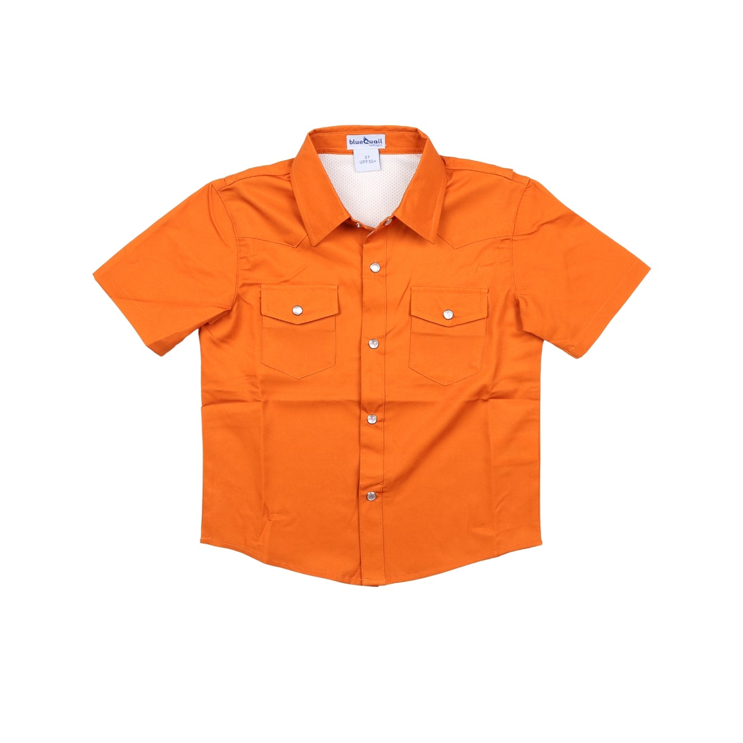 Classic Burnt Orange Pearl Snap Short Sleeve Shirt