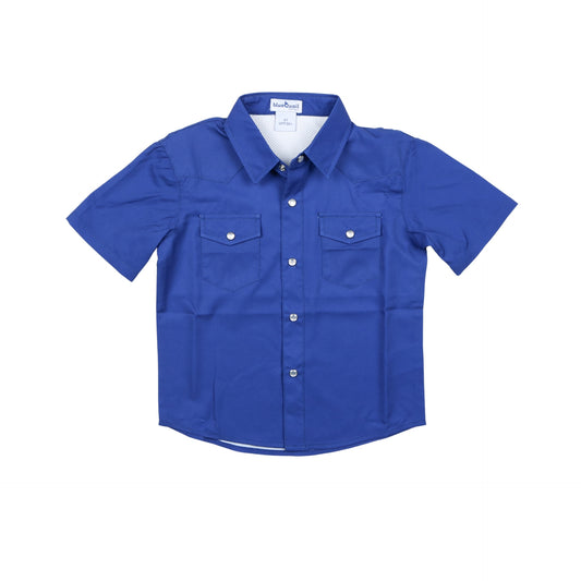 Classic Navy Pearl Snap Short Sleeve Shirt