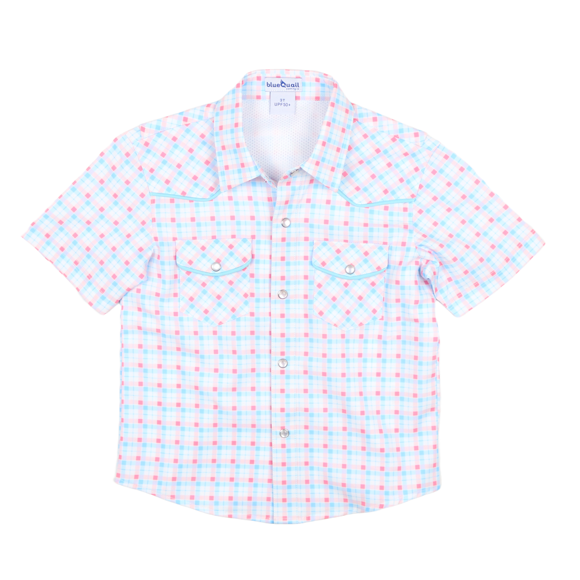 Liberty Plaid Pearl Snap Shirt Sleeve Shirt - Pearl Snap