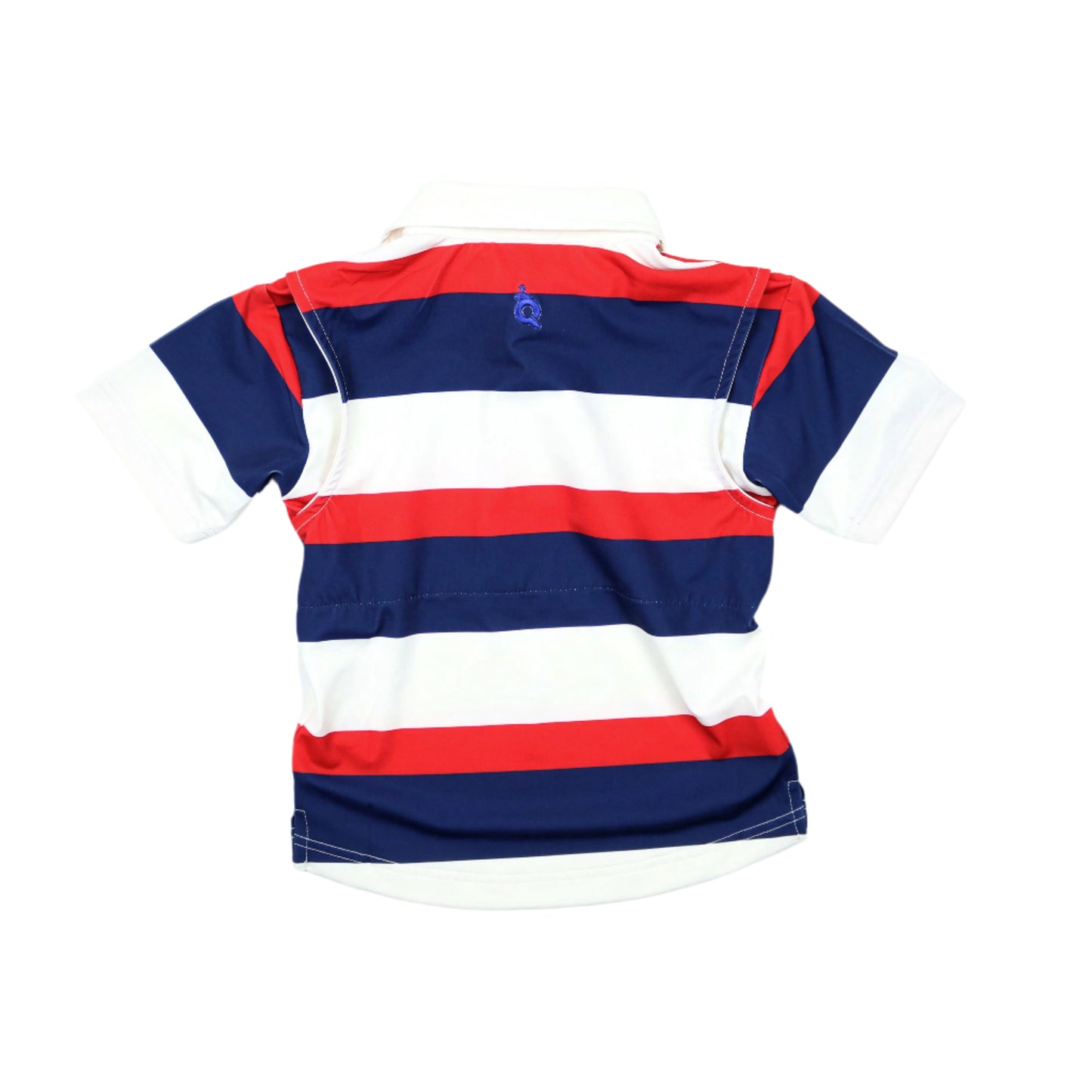 Red Rugby Stripe Polo Short Sleeve Shirt