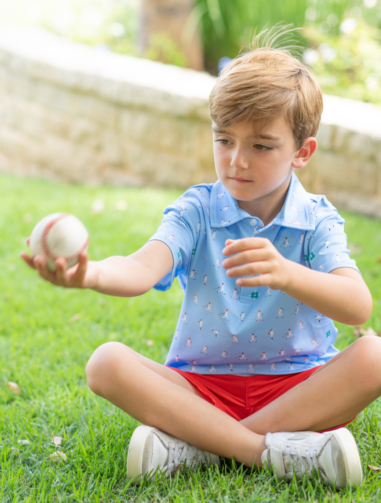 Batter Up Polo Short Sleeve Shirt