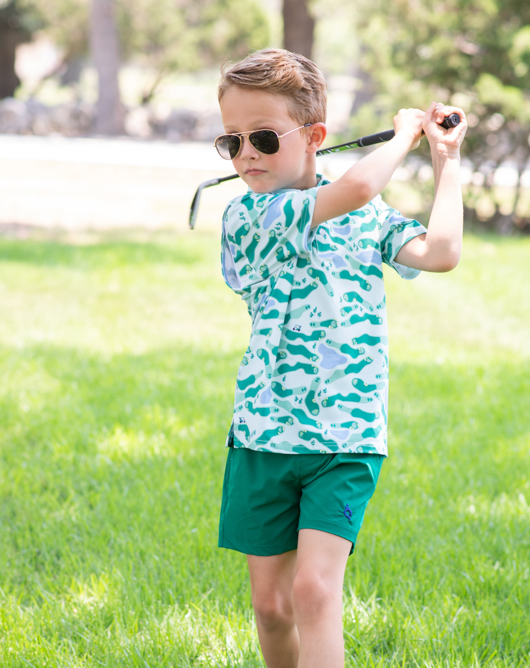 Golf Camo Polo Short Sleeve Shirt