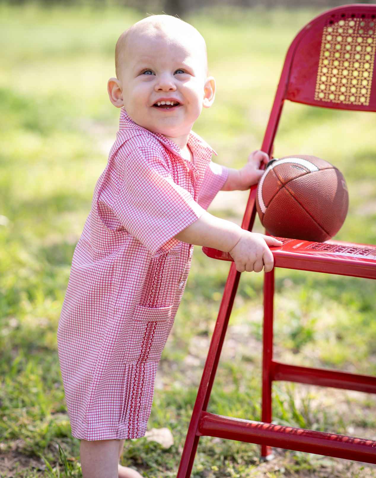 Guayabera - Gameday Red Short Sleeve Romper