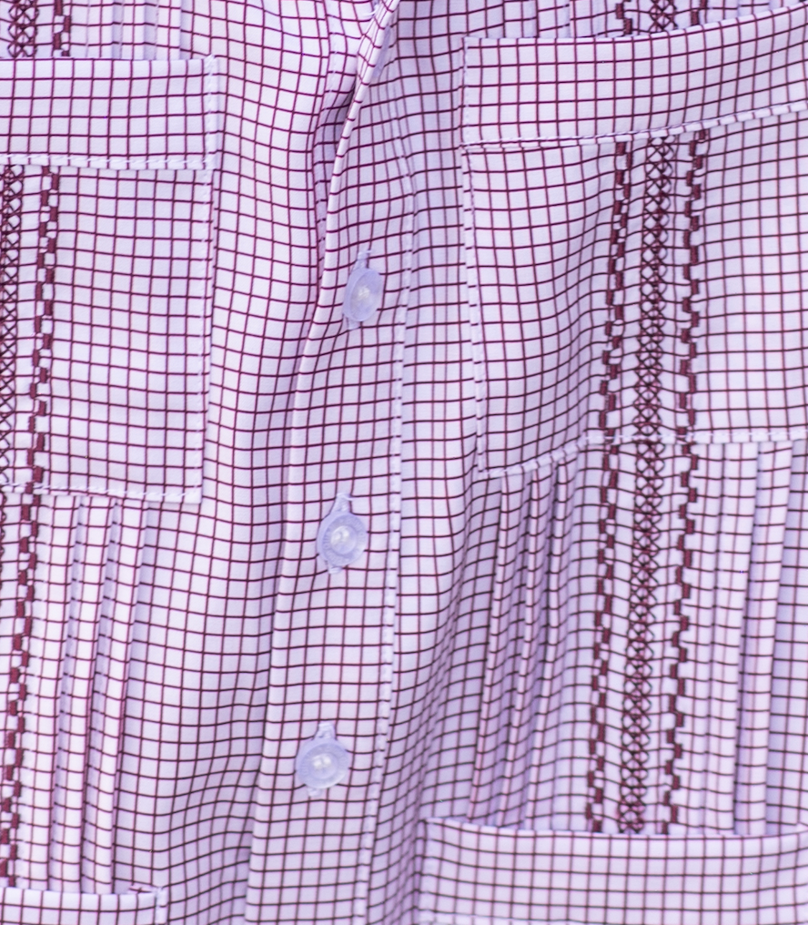 Guayabera - Classic Maroon Short Sleeve Romper