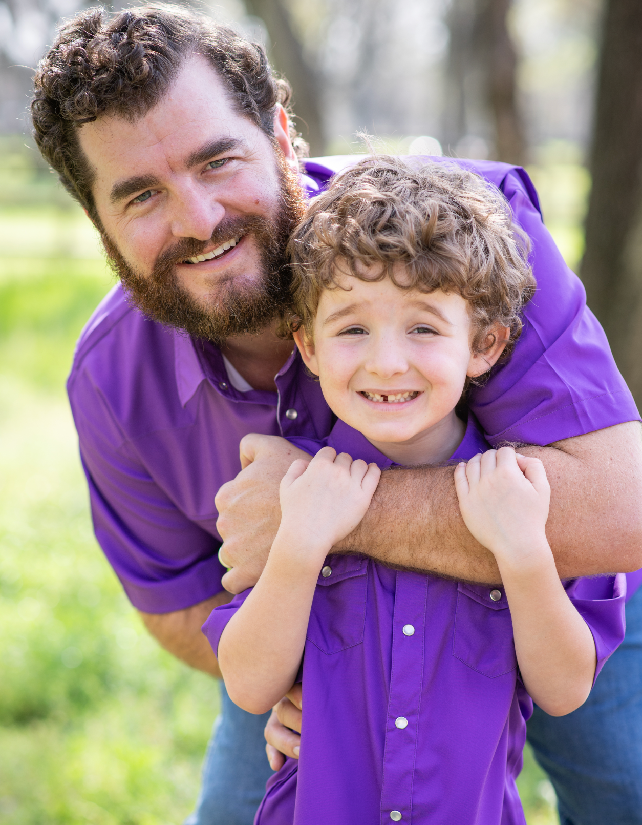 Men's - Classic Purple Pearl Snap Short Sleeve Shirt