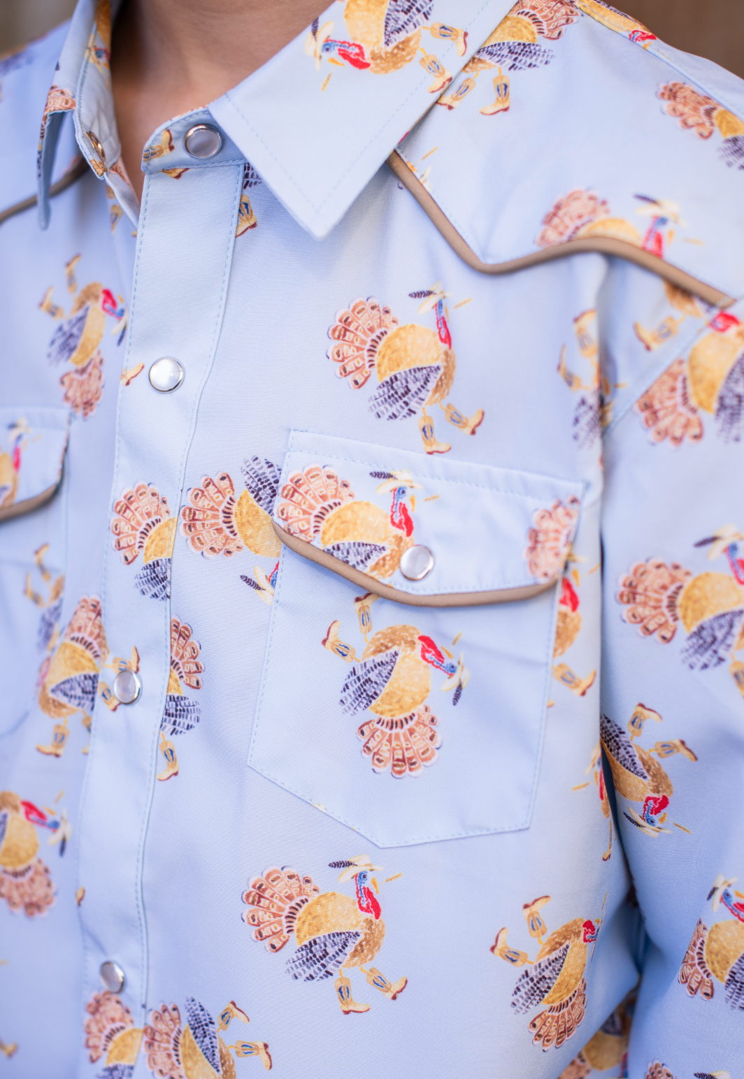 Turkeys Pearl Snap Long Sleeve Shirt