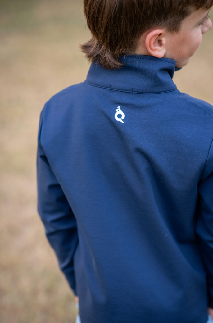 Navy 1/4 Zip Performance Pullover