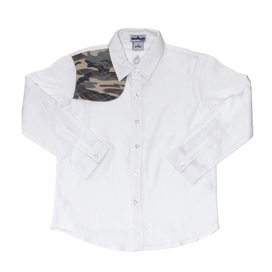 White & WestTX Camo Patch Long Sleeve Shirt