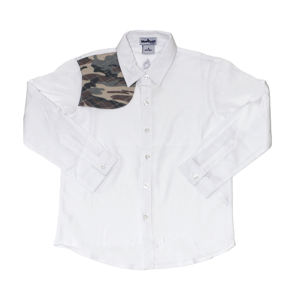 Men's - White & Retro Camo Long Sleeve Shirt