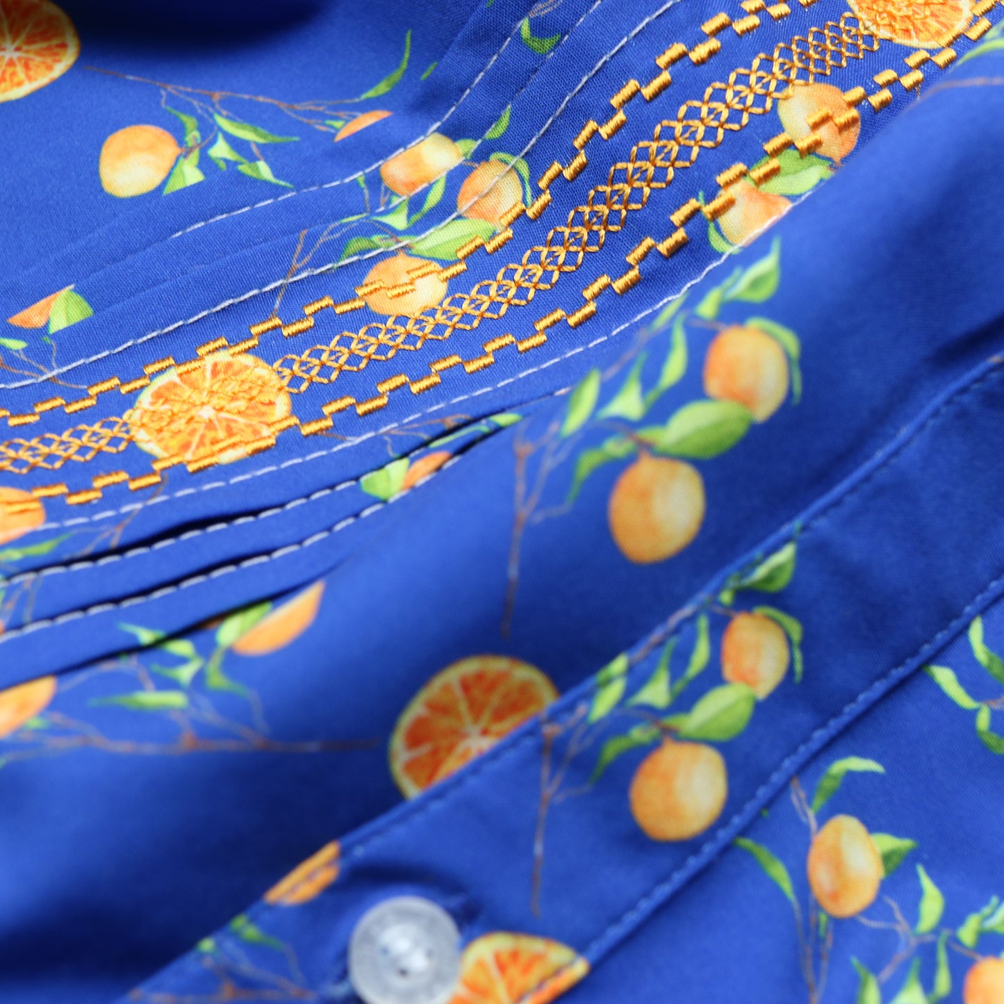 Guayabera - Citrus Lattice Short Sleeve Shirt