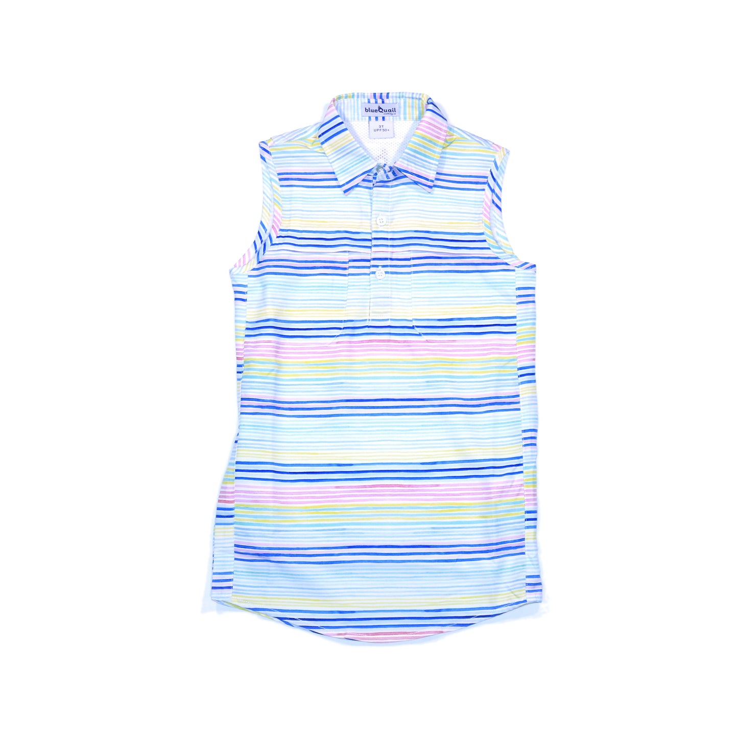 Watercolor Sleeveless Stripe Dress