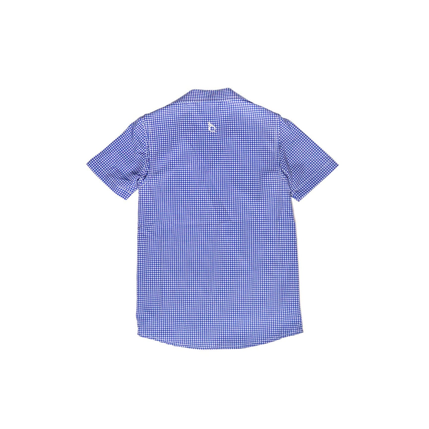 Guayabera - Gameday Navy Blue & White Gingham Dress