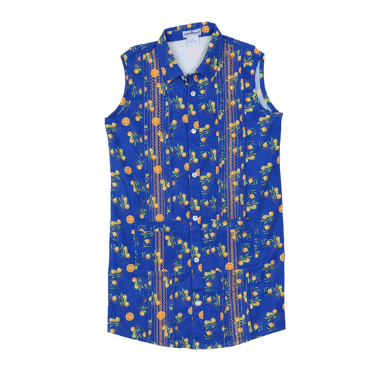 Guayabera - Citrus Lattice Sleeveless Dress