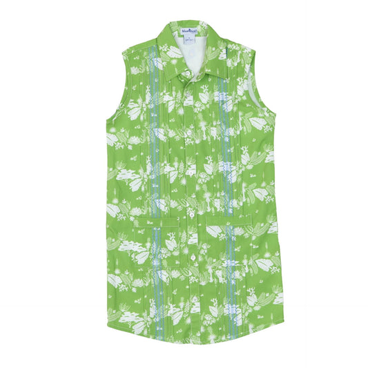 Guayabera - Tropical Stripe Sleeveless Dress