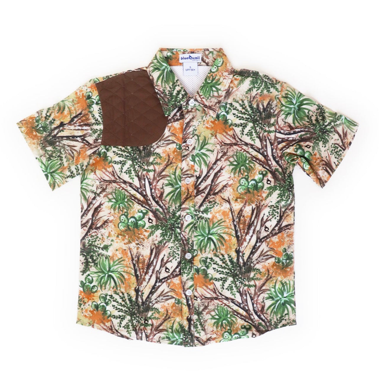 Men's - Cactus Camo & Brown Short Sleeve Shirt