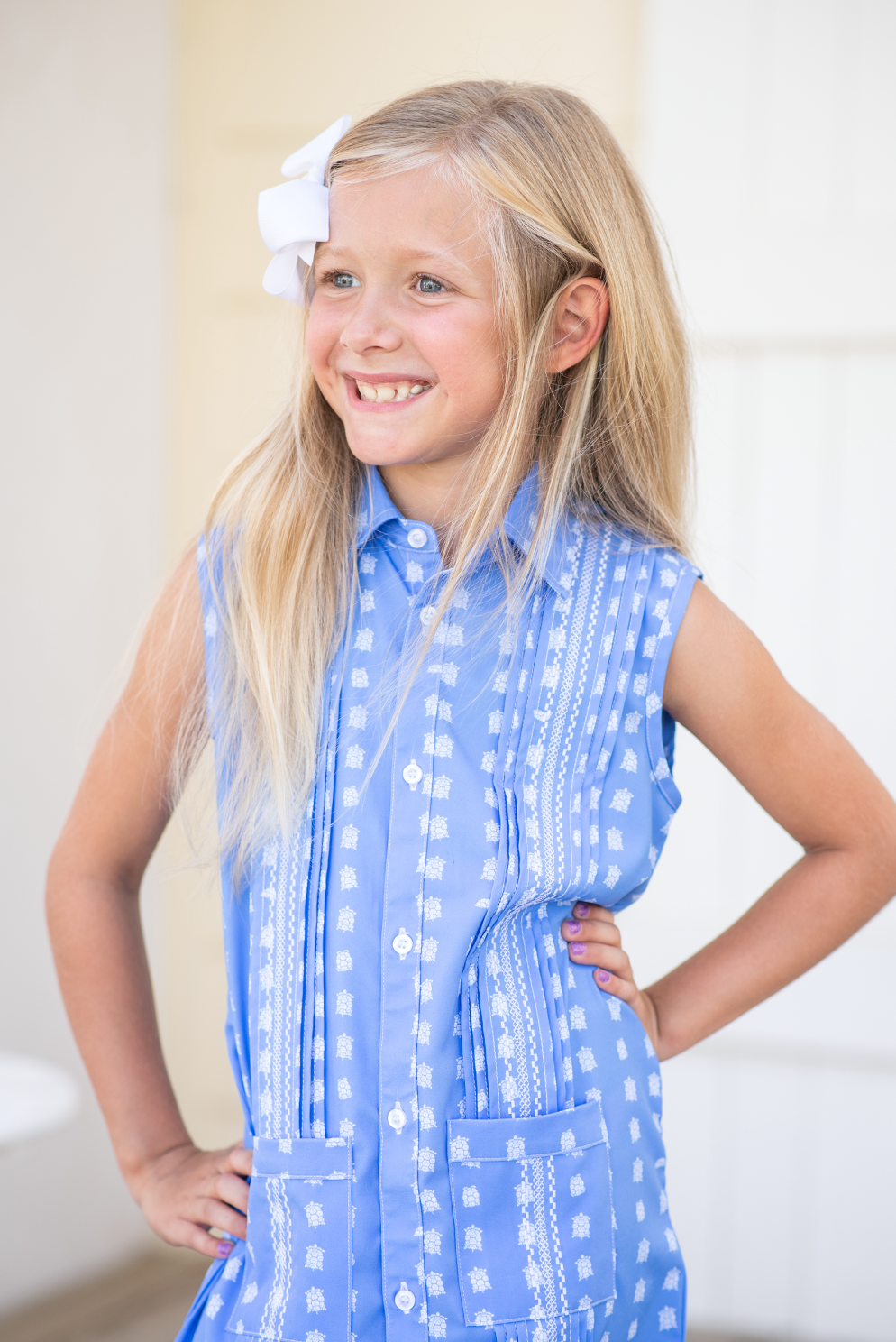 Guayabera - Turtle Sleeveless Dress